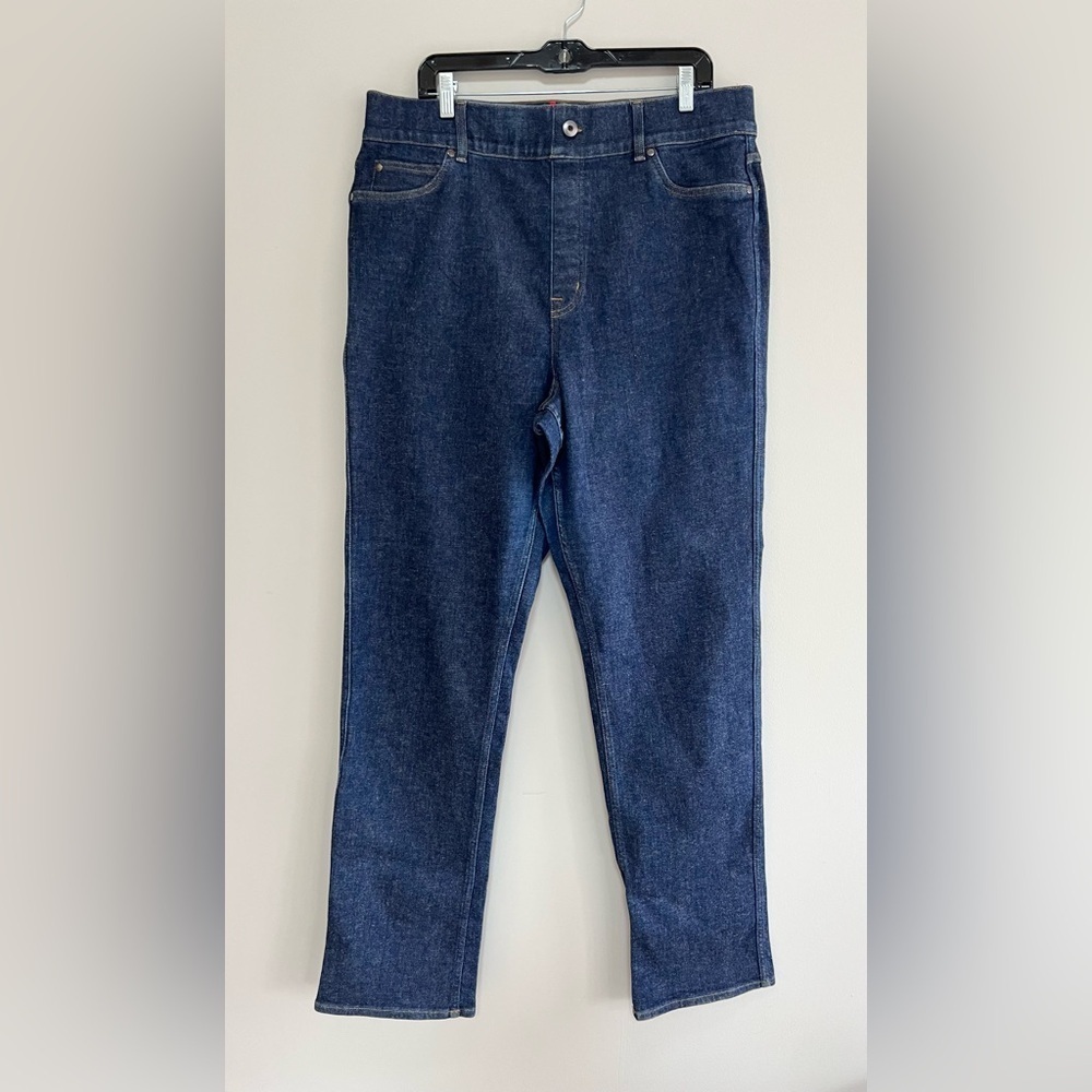 SPANX SPANXshape™ EveryWear Straight Leg Jeans in Raw Indigo, size 2XT